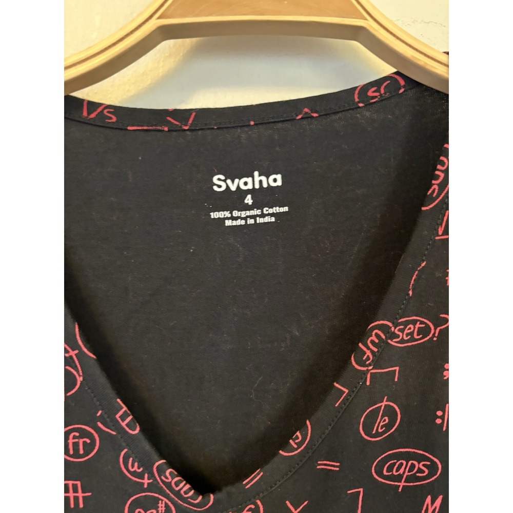 Svaha Fit Flare Dress Teacher  Proofreading Writing Black Organic Cotton 4 - Picture 3 of 6